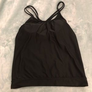 Athleta Hidden Agenda Black Tank Top